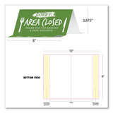 Tabbies® Besafe Messaging Table Top Tent Card, 8 X 3.87, Sorry! Area Closed Thank You For Keeping A Safe Distance, Green, 10-pack freeshipping - TVN Wholesale 