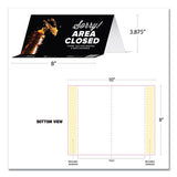 Tabbies® Besafe Messaging Table Top Tent Card, 8 X 3.87, Sorry! Area Closed Thank You For Keeping A Safe Distance, Black, 100-carton freeshipping - TVN Wholesale 