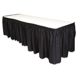 Tablemate® Table Set Linen-like Table Skirting, Polyester, 29" X 14 Ft, Black freeshipping - TVN Wholesale 