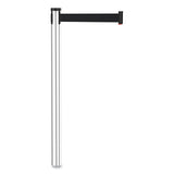 Tatco Adjusta-tape Crowd Control Stanchion Posts Only, Polished Aluminum, 40" High, Silver, 2-box freeshipping - TVN Wholesale 