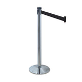 Tatco Adjusta-tape Crowd Control Stanchion Base Only, Polished Aluminum, 14" Diameter, Silver, 2-box freeshipping - TVN Wholesale 