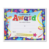 Congratulations Colorful Classic Certificates, 11 X 8.5, Horizontal Orientation, Assorted Colors With White Border, 30-pack