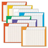 Jumbo Horizontal Incentive Chart Pack, 28 X 22, Assorted Colors With Assorted Borders, 8-pack