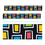 TREND® Bolder Borders, 2.75" X 35.75 Ft, Bold Strokes Rectangles, Assorted Colors freeshipping - TVN Wholesale 