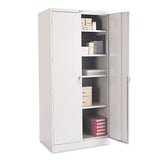 Tennsco 78" High Deluxe Cabinet, 36w X 18d X 78h, Light Gray freeshipping - TVN Wholesale 