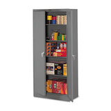 Tennsco 78" High Deluxe Steel Storage Cabinet, 36w X 18d X 78h, Medium Gray freeshipping - TVN Wholesale 