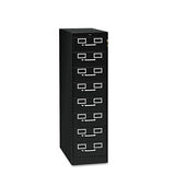 Tennsco Eight-drawer Multimedia-card File Cabinet, Black, 15" X 28.5" X 52" freeshipping - TVN Wholesale 