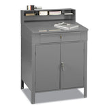 Tennsco Steel Cabinet Shop Desk, 34.5" X 29" X 53", Medium Gray freeshipping - TVN Wholesale 