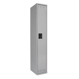 Tennsco Single Tier Locker With Legs, 12w X 18d X 78h, Medium Gray freeshipping - TVN Wholesale 