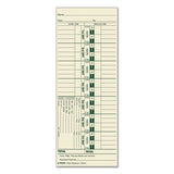 TOPS™ Time Clock Cards, Replacement For 10-100382-1950-9631, Two Sides, 3.5 X 10.5, 500-box freeshipping - TVN Wholesale 