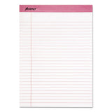 Pink Writing Pads, Wide-legal Rule, Pink Headband, 50 White 8.5 X 11 Sheets, 6-pack