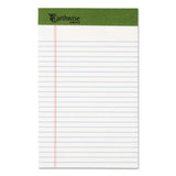 Earthwise By Ampad Recycled Writing Pad, Narrow Rule, Politex Green Headband, 50 White 5 X 8 Sheets, Dozen