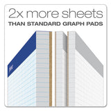 Ampad® Quad Double Sheet Pad, Quadrille Rule (4 Sq-in), 100 White 8.5 X 11.75 Sheets freeshipping - TVN Wholesale 