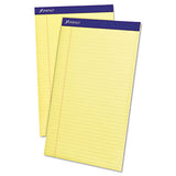 Ampad® Perforated Writing Pads, Wide-legal Rule, 50 Canary-yellow 8.5 X 14 Sheets, Dozen freeshipping - TVN Wholesale 