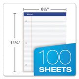 Ampad® Double Sheet Pads, Wide-legal Rule, 100 White 8.5 X 11.75 Sheets freeshipping - TVN Wholesale 