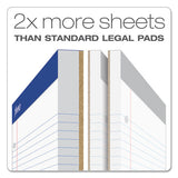 Ampad® Double Sheet Pads, Wide-legal Rule, 100 White 8.5 X 11.75 Sheets freeshipping - TVN Wholesale 