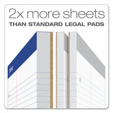 Ampad® Double Sheet Pads, Narrow Rule, 100 White 8.5 X 11.75 Sheets freeshipping - TVN Wholesale 
