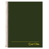 Gold Fibre Wirebound Project Notes Book, 1 Subject, Project-management Format, Green Cover, 9.5 X 7.25, 84 Sheets