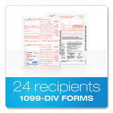 TOPS™ 1099-div Tax Forms, Five-part Carbonless, 5.5 X 8, 2-page, (24) 1099s And (1) 1096 freeshipping - TVN Wholesale 