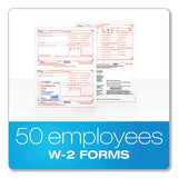 TOPS™ W-2 Tax Forms, Six-part Carbonless, 5.5 X 8.5, 2-page, (50) W-2s And (1) W-3 freeshipping - TVN Wholesale 
