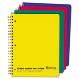 Oxford™ 100% Recycled Multi-subject Notebooks, 5 Subject, Medium-college Rule, Randomly Assorted Covers, 11 X 8.5, 240 Sheets freeshipping - TVN Wholesale 