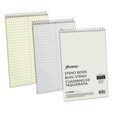 Steno Pads, Gregg Rule, Tan Cover, 60 Green-tint 6 X 9 Sheets