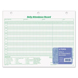 TOPS™ Daily Attendance Card, 8.5 X 11, 1-page, 50 Forms freeshipping - TVN Wholesale 