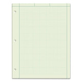 TOPS™ Engineering Computation Pads, Cross-section Quad Rule (5 Sq-in, 1 Sq-in), Black-green Cover, 100 Green-tint 8.5 X 11 Sheets freeshipping - TVN Wholesale 