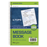 TOPS™ Spiralbound Message Book, Two-part Carbonless, 4.25 X 5, 2-page, 200 Forms freeshipping - TVN Wholesale 