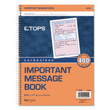 TOPS™ Telephone Message Book, Fax-mobile Section, Two-part Carbonless, 5.5 X 3.88, 4-page, 400 Forms freeshipping - TVN Wholesale 