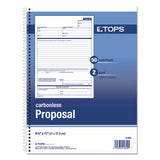 TOPS™ Spiralbound Proposal Form Book, Two-part Carbonless, 8.5 X 11, 1-page, 50 Forms freeshipping - TVN Wholesale 