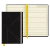 Idea Collective Journal, Hardcover With Elastic Closure, 1 Subject, Wide-legal Rule, Black Cover, 5.5 X 3.5, 96 Sheets