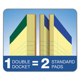 TOPS™ Double Docket Ruled Pads, Pitman Rule Variation (offset Dividing Line - 3" Left), 100 Canary 8.5 X 11.75 Sheets, 6-pack freeshipping - TVN Wholesale 