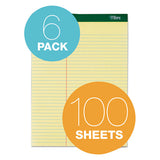 TOPS™ Double Docket Ruled Pads, Pitman Rule Variation (offset Dividing Line - 3" Left), 100 Canary 8.5 X 11.75 Sheets, 6-pack freeshipping - TVN Wholesale 