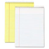 TOPS™ Docket Ruled Wirebound Pad With Cover, Wide-legal Rule, Blue Cover, 70 Canary-yellow 8.5 X 11.75 Sheets freeshipping - TVN Wholesale 