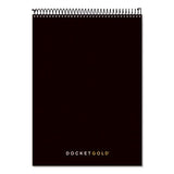 Docket Gold Planner Pad, Project-management Format, Medium-college Rule, Black Cover, 70 White 8.5 X 11.75 Sheets