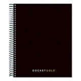 TOPS™ Docket Gold Planner, 1 Subject, Narrow Rule, Black Cover, 8.5 X 6.75, 70 Sheets freeshipping - TVN Wholesale 