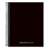 Docket Gold Planner, 1 Subject, Narrow Rule, Black Cover, 8.5 X 6.75, 70 Sheets