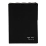 TOPS™ Docket Diamond Top-wire Ruled Planning Pad, Wide-legal Rule, Black Cover, 60 White 8.5 X 11.75 Sheets freeshipping - TVN Wholesale 