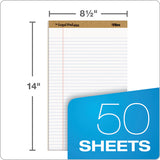 TOPS™ "the Legal Pad" Plus Ruled Perforated Pads With 40 Pt. Back, Wide-legal Rule, 50 White 8.5 X 14 Sheets, Dozen freeshipping - TVN Wholesale 
