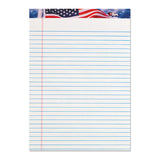 TOPS™ American Pride Writing Pad, Wide-legal Rule, Red-white-blue Headband, 50 White 8.5 X 11.75 Sheets, 12-pack freeshipping - TVN Wholesale 