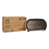 Tork® Twin Jumbo Roll Bath Tissue Dispenser, 19.29 X 5.51 X 11.83, Smoke-gray freeshipping - TVN Wholesale 