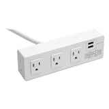 Tripp Lite Three-outlet Surge Protector With Two Usb Ports, 10 Ft Cord, 510 Joules, White freeshipping - TVN Wholesale 