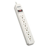 Protect It! Surge Protector, 6 Outlets, 4 Ft Cord, 790 Joules, Light Gray