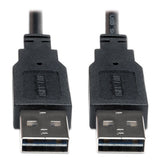 Tripp Lite Universal Reversible Usb 2.0 Cable, Reversible A To B (m-m), 6 Ft., Black freeshipping - TVN Wholesale 