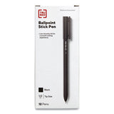 TRU RED Pen,stick,1.0,bk,12 freeshipping - TVN Wholesale 