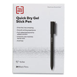 TRU RED™ Quick Dry Gel Pen, Stick, Medium 0.7 Mm, Black Ink, Black Barrel, 24-pack freeshipping - TVN Wholesale 