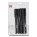 TRU RED™ Quick Dry Gel Pen, Stick, Medium 0.7 Mm, Black Ink, Black Barrel, 5-pack freeshipping - TVN Wholesale 