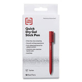 TRU RED™ Quick Dry Gel Pen, Stick, Medium 0.7 Mm, Red Ink, Red Barrel, Dozen freeshipping - TVN Wholesale 