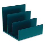 TRU RED™ Plastic Incline Mail Sorter, 3 Sections, Letter Size Files, 6.3 X 6.3 X 5.5, Teal freeshipping - TVN Wholesale 